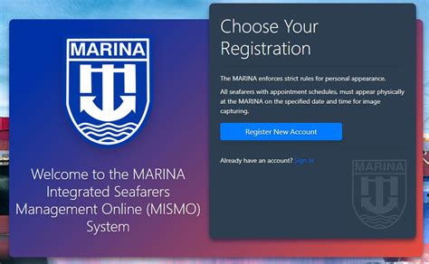 marina mismo account|What is MISMO or the MARINA Integrated Seafarers .